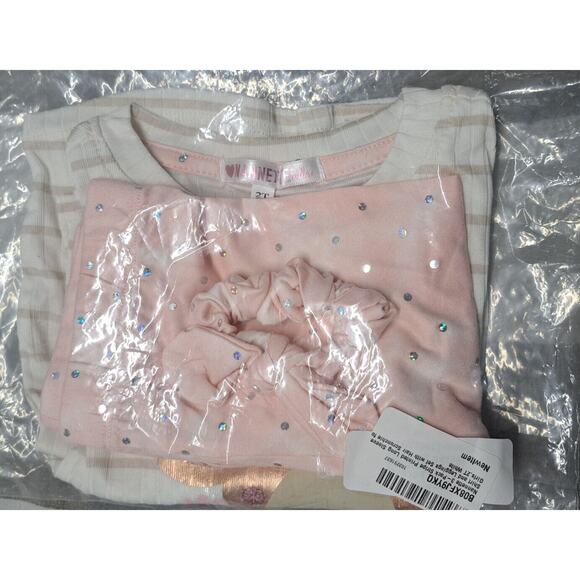 Nannete Stripe Printed Long Sleeve Shirt And Leggins Set Girls 2T - Picture 11 of 13